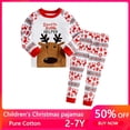 thumbnail image 3 of Pijamas de primavera y otoño para niños y niñas, conjuntos de ropa de dormir de algodón, Conjunto de pijama de Navidad, 3 of 4