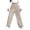 Beige, variant on AHTJRT Women's Drawstring Sweatpants Elastic High Waisted Wide Leg Baggy Pants Soft Comfy Casual Slacks Joggers Sweatpants Black L