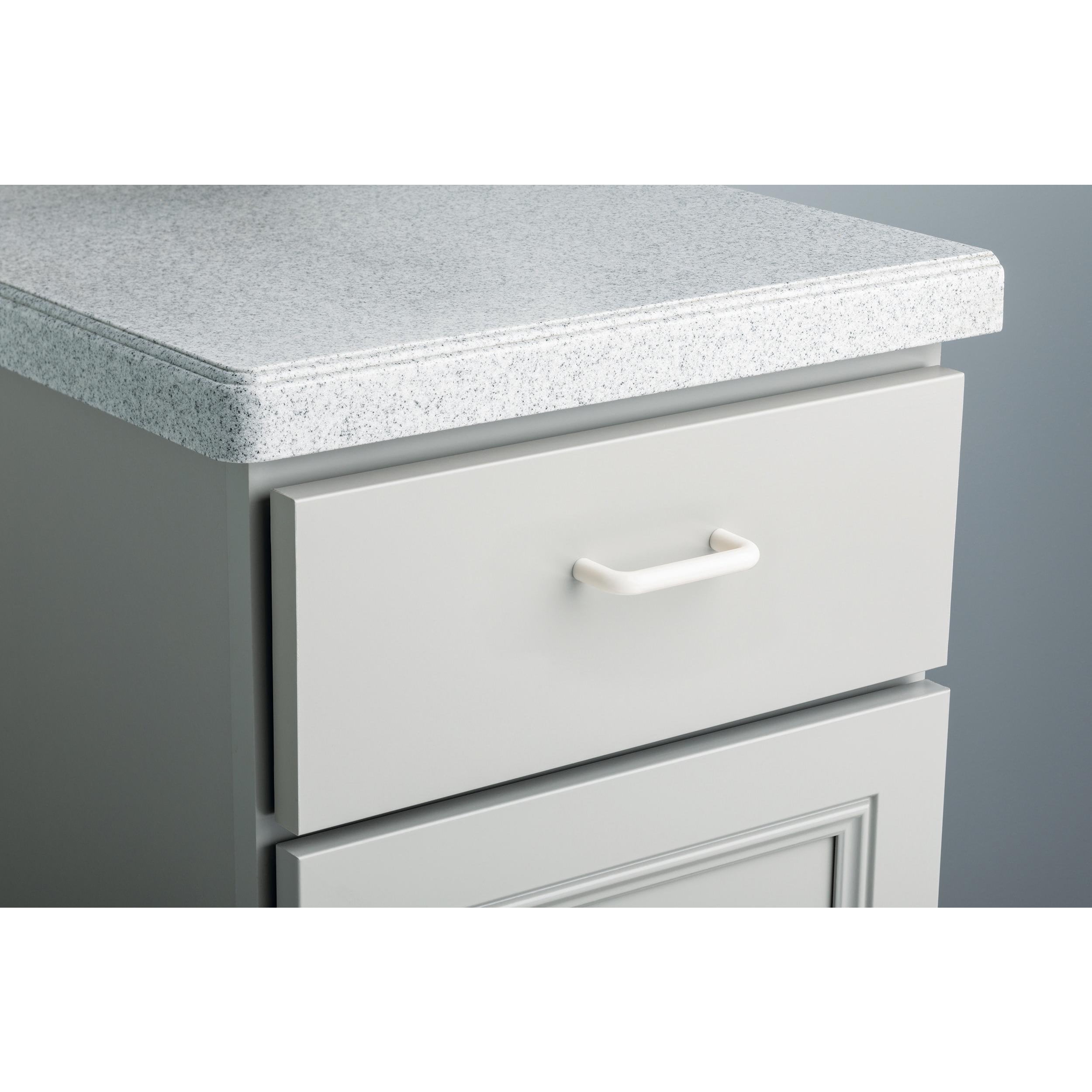 Mainstays 3 in. (76 mm) White Plastic Wire Cabinet Drawer Pull (6-Pack)