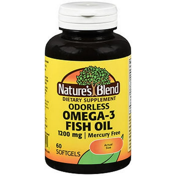 Natures Blend Omega-3 Fish Oil 1200 mg Odorless Enteric Coated - 60 Softgels