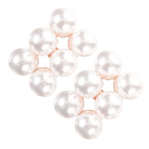 OFFIGAM Shoe Clips for Women Pumps, Metal Decorative Clips, 1 Pair, 1.9 x 1.4 Inches, Elegant Shoe Accessories