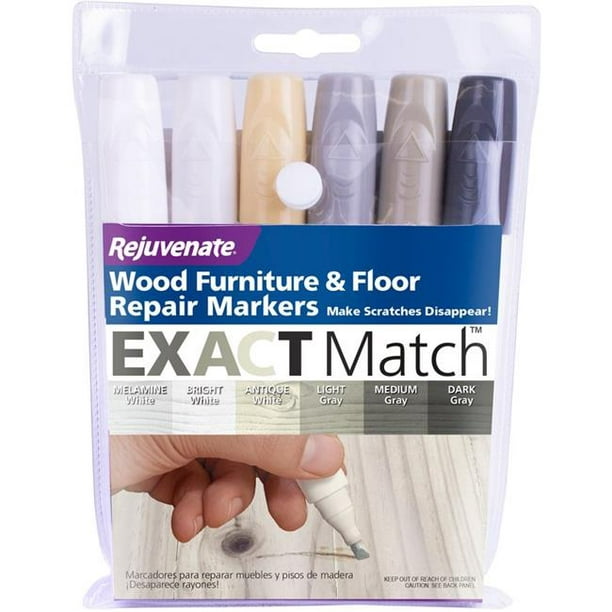 Rejuvenate 1005751 Exact Match Gray White Wood Furniture Floor Repair Markers Pack Of 6 Walmart Com Walmart Com