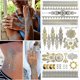 thumbnail image 4 of 16-sheet Metal Tattoo Stickers, 150+ Patterns Temporary Metal Tattoo Stickers, Fake Tattoo Stickers Waterproof Sparkling, Suitable For Adults Or Kids, 4 of 5