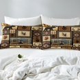 thumbnail image 3 of Erosebridal Drap-Housse de Ferme Cerf Élan Jumeau, Ensemble de Literie Patchwork Boho Aztèque Taille Jumeau, Décoratif de Chambre Rustique, Microfibre 2 Pcs, 3 of 5