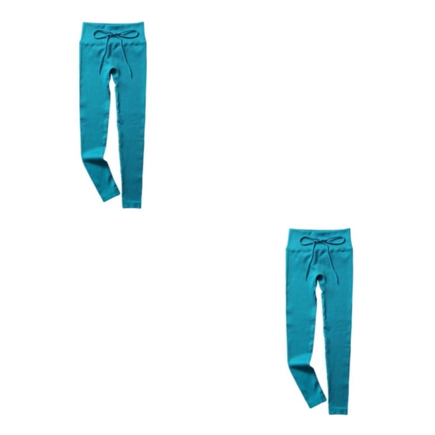 Mallas acanaladas sin costuras Sonducket para mujer ropa deportiva elástica Verde S 2Conjunto