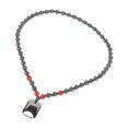 thumbnail image 3 of Falleo Clearance Terahertz Beaded Necklace Fashionable Rectangular Pendant Soreness Relief Energy Stone Necklace for Men Women, 3 of 5
