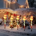 thumbnail image 4 of Eespoir Christmas Solar Ground Lights, 5 Pack Christmas Decorations Outside, Solar Lighted Santa Claus,Snowman with Garden Stakes, Yard Decor for Xmas Party, Holiday(C), 4 of 6