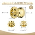 thumbnail image 2 of 4 Pcs Poignées de Porte Factices Rondes en Acier Inoxydable Boutons de Porte Bouton Latéral Sans Rotation Or Brillant, 2 of 7