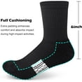 thumbnail image 4 of Crew Socks Women Running Hiking Thick Cushiones Athletic Socks 5-6 Pairs, 4 of 5