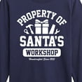 thumbnail image 3 of Instant Message - Property Of Santas Workshop Christmas - Toddler & Youth Long Sleeve Graphic T-Shirt, 3 of 6