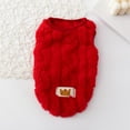 thumbnail image 3 of TINKER Pet Dog Cute Fleece Sweater, Warm Winter Puppy Pet Coat, Soft Dog Jacket Clothing, for Small Medium Dogs Puppy Kitten (Red XS-XL), 3 of 15