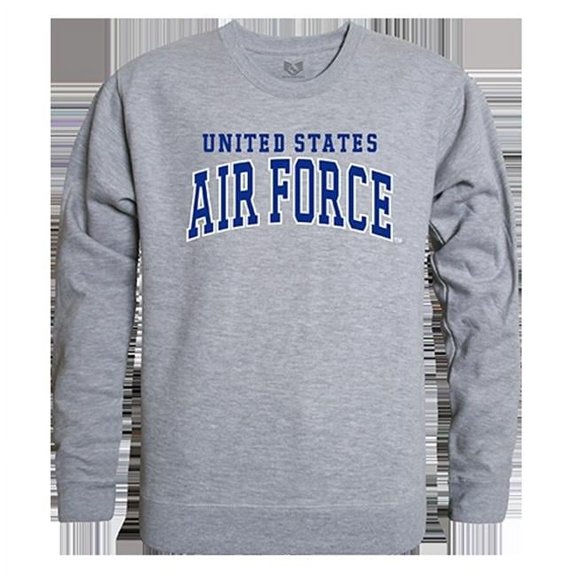 Rapid Dominance  United States Air Force 1 Graphic Crew Neck T-Shirt, Heather Grey - Large