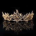 thumbnail image 4 of Crystal Tiara Crown Baroque Queen Crown Silver Wedding Tiara, 4 of 4