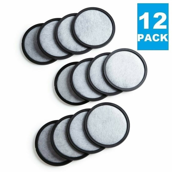 (12) Premium Replacement Charcoal Water Filter Disks for All Mr. Coffee Machines, Replaces Filter Disc, 12 Pack