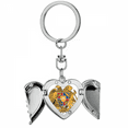 thumbnail image 1 of Yerevan Armenia National Emblem Heart Angel Wing Key Chain Holder, 1 of 3