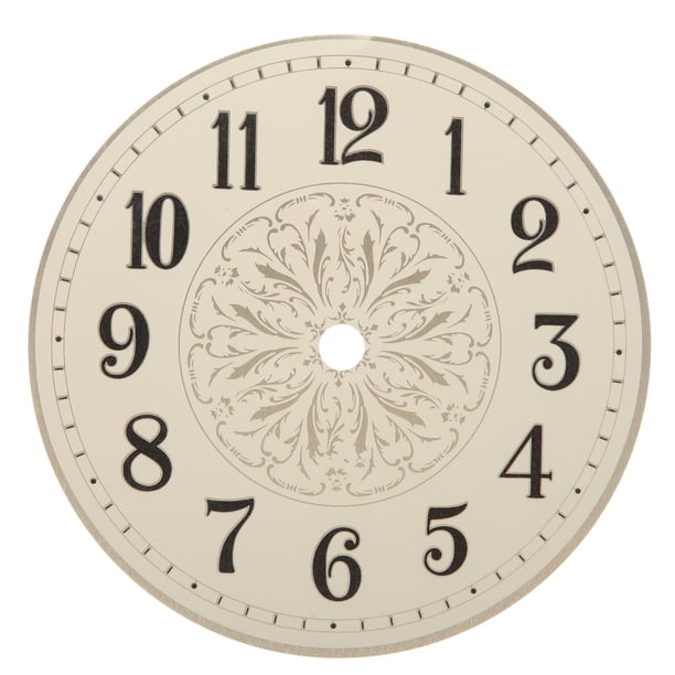 BRIGHTFUFU Esfera de reloj de pared, esfera de reloj artesanal, pieza de esfera de repuesto para fabricación de relojes DIY, pieza de esfera de reloj redonda