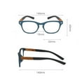 thumbnail image 2 of 4 Pairs Square Reading Glasses Wood Grain Spring Hinges Readers, 2 of 3