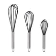 thumbnail image 5 of Juego de 3 batidores manuales para huevos y repostería, globo batidor utensilios de cocina para batir, espumar, agitar, mezclar ingredientes, mezclador de alimentos, batidora manual de silicona, 5 of 5