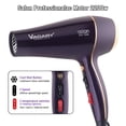 thumbnail image 3 of Secador de pelo VAGARY 6690A Salon Pro para mujer, potente motor de CA de 2200 W, secado rápido, iónico para cabello grueso, 2 velocidades y 2 ajustes de calor, 1 botón de aire frío (1 difusor y 1 con, 3 of 5