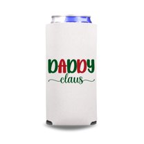 Christmas Skinny Cooler, Daddy Claus, Christmas Gift, Holiday Slim Spiked Seltzer, White Elephant Gift, Christmas Party Favors (White (Daddy Claus))