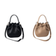 thumbnail image 1 of Niche Bolso Bandolera Cuero Suave Con Guijarros Bolso Mano Con Lazo Y Cordón (negro), 1 of 7