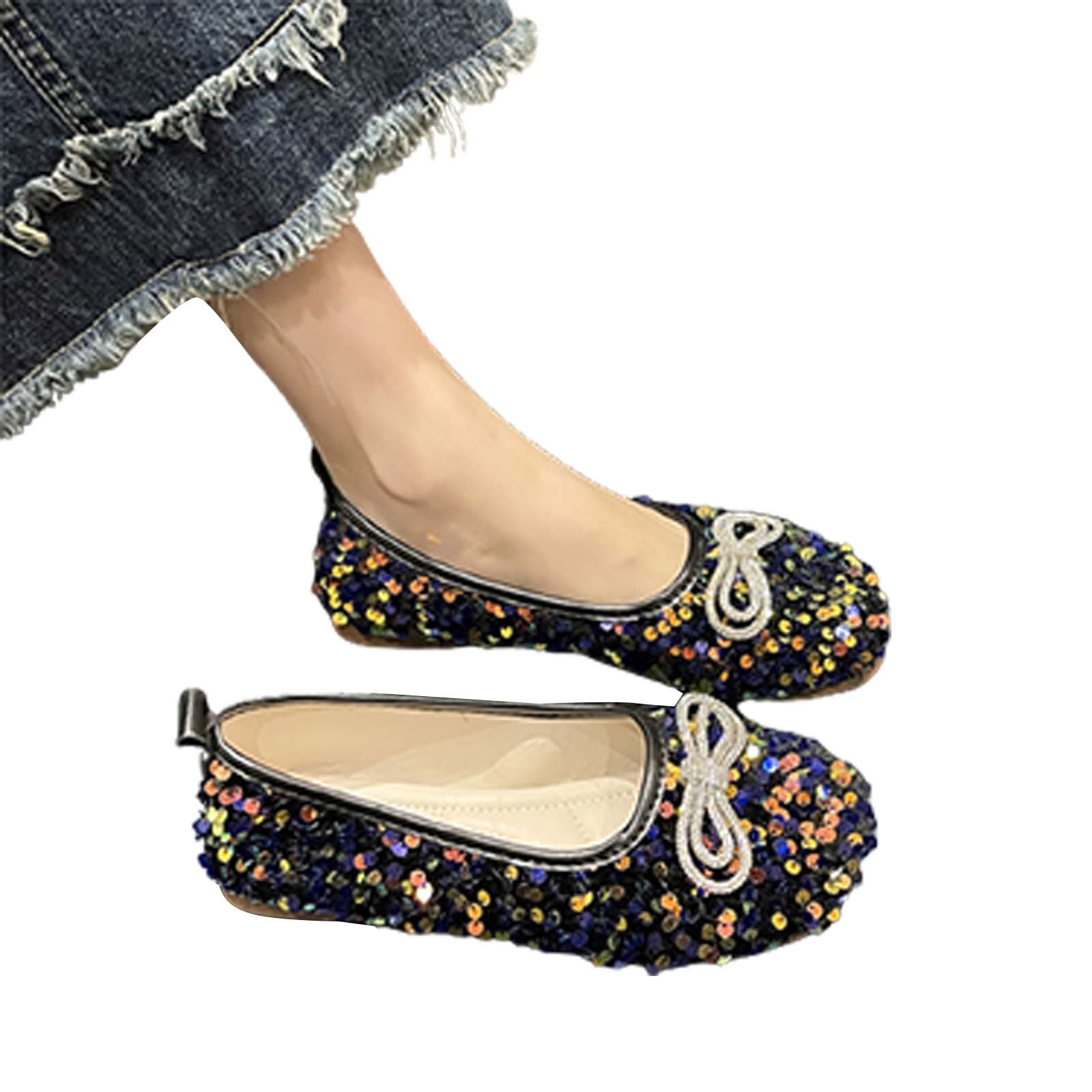 Cathalem Women Ballet Buckle Flats Dressy Pointed Toe Flat Half Shoes with Two Way Wear Ankle Strap Camouflage 40