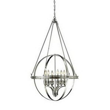 

Glam Luxe Traditional Six Light Chandelier in Polished Nickel Finish Polished Nickel Finish Bailey Street Home 2499-Bel-611522