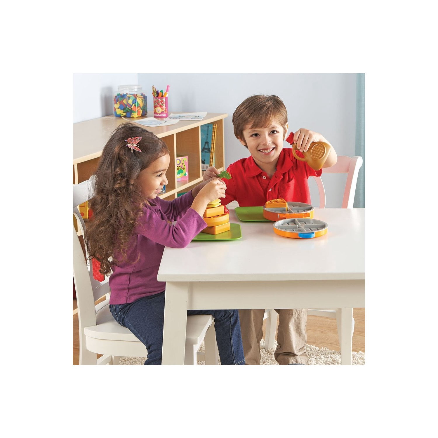 Learning Resources New Sprouts Waffle Time - Play Food Kitchen , Ages 18 + Months