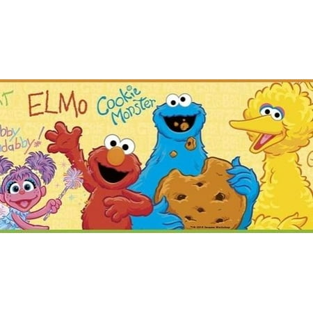 sesame street wall border wallpaper elmo big bird baby nursery room