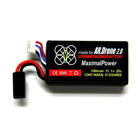 MaximalPower LiPo Battery For PARROT AR.DRONE 2.0 & 1.0 Quadricopter Lithium-Polymer 1500mAh (1