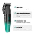 thumbnail image 4 of VGR 003 Fresh Fade Hair Clipper, Professional Hair Trimmer, Cord/Cordless Rechargeable Hair Cutting Tools with LED Display, 9000 RPM Barber Clippers, Green, 4 of 6