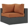 thumbnail image 2 of Modway Sojourn Aluminum Fabric Rattan Patio Corner Sofa Chair in Canvas/Tuscan, 2 of 3