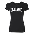 thumbnail image 2 of Wild Bobby State of Illinois College Style Women Slim Fit Junior Tee, 2 of 6