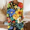 thumbnail image 2 of MEICHEN Women's Fashionable Casual Comfort Printed Sleeve Top Loose Summer T Shirts for Women, 2 of 5