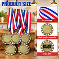 50 Blank Award Medals Bulk with Neck Ribbons, Stylish Design for Custom ...