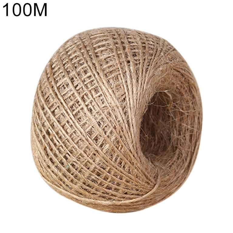 Natural Jute Twine, 100m/Roll Long Brown Twine Rope for Crafts, Gift  Wrapping, Packing, Gardening and Wedding Decor DIY Label Hemp Rope Craft  Gift Packing Home Decor 