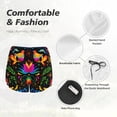 thumbnail image 6 of Lsque Mexican Flower Traditional1 Printed Women's Running Shorts with Liner Pockets,Elastic Quick Dry Workout Athletic Gym Yoga Shorts,Womens High Waist Shorts-Large, 6 of 9
