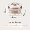 thumbnail image 4 of 2X Vacuum Containers for Food Storage with Manual Pump, Portable Pantry Universal Vacuum Sealer 630ML,2 x seal pot 2 x hand pump, 4 of 5