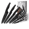 thumbnail image 4 of Hecef 6 Piece Knife Set, Black Oxide Razor Sharp Chef Santoku Cooking Knife, 4 of 12