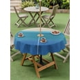thumbnail image 4 of Outdoor Tablecloths with Umbrella Hole & Zipper, Blue Teal Beige Ombre Round Tablecloths 60 Inch, Modern Abstract Art Abstract Waterproof Table Cloth, Patio/Pool/Picnic Table Covers, 4 of 8