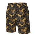 thumbnail image 4 of Rocae Squirrel Gathering Nuts for Men's Beach Shorts Casual Elastic Waist Drawstring Summer Beach Shorts,S-3XL-3X-Large, 4 of 6
