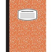 Blank Classic Wide Rule Composition Notebooks, 85in x 11in, Orange, 100 Sheets