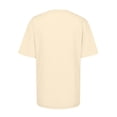 thumbnail image 5 of Daznico Women's Crew Neck Tee, Oversized Short Sleeve Casual Top for Effortless Style,S, 5 of 5