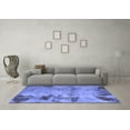 thumbnail image 3 of Ahgly Company Indoor Square Abstract Blue Modern Area Rugs, 6' Square, 3 of 4