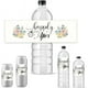 thumbnail image 1 of 30 etiquetas para botellas de agua para bodas, pegatinas con diseño de "Felices para siempre", con forma de flor y anillo de diamante, impermeables, para decoración de fiestas, 8,5 x 2,5 pulgadas., 1 of 7