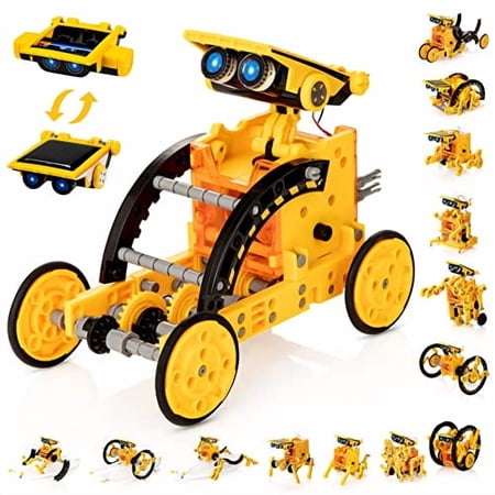 14-in-1 Solar Robot Kit Stem Projects for Kids Age 8-12 Educational STEM Science Toy DIY Solar Power Building Kit Robotic Set Toys Gift for Boys Girls 8 9 10 11 12 Years Old