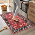 thumbnail image 2 of Wellber Vintage Area Rug for Bedroom,Soft Rugs for Living Room Nursery Carpet Home Decor,2'x3',Red, 2 of 6