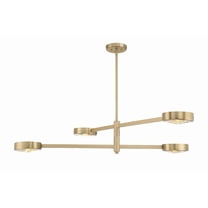 Crystorama Orson 4 Light Modern Gold Chandelier - 54"W x 9"H x 7"D