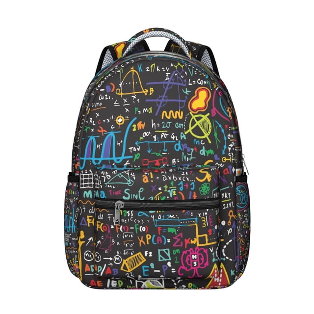 Chemistry Biology Students Backpack Scientific Knowledge Science Classroom School Bag with Physics Astronomy Engineering Design, Lightweight and Wear-Resistant