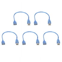5X Short USB 2.0 A Female to Male Extension Cable